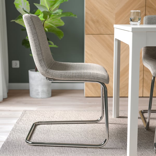 LUSTEBO Silla, Viarp gris/café