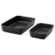 LYCKAD Fuente para horno, set de 2, Gris oscuro