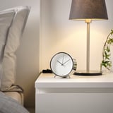 MALLHOPPA Reloj despertador, plateado, 11 cm