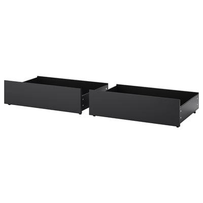 MALM Almacenamiento para cama alta, negro, 200 cm