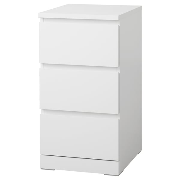 MALM Cómoda con 3 cajones, blanco, 40x78 cm