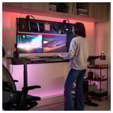 MÅLOMRÅDE Escritorio de pie de gaming, con brazos monitor/eléctrico negro, 180x80 cm