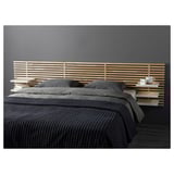 MANDAL Respaldo de cama, abedul/blanco, 240 cm