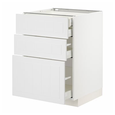 METOD / MAXIMERA Mbs3frt/4cj, blanco/Stensund blanco, 60x60 cm
