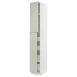 METOD / MAXIMERA Mueble alto despensero, 4 cajones, blanco/Stensund menta, 40x60x240 cm
