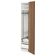 METOD / MAXIMERA Mueble alto organizador limpieza, blanco/Tistorp efecto nogal café, 40x60x200 cm