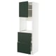 METOD / MAXIMERA Mueble alto para horno, blanco/Havstorp verde oscuro, 60x60x200 cm