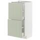 METOD / MAXIMERA Mueble base, 2 cajones, blanco/Stensund menta, 40x37 cm