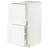 METOD / MAXIMERA Mueble base con cajones, blanco Enköping/blanco efecto madera, 40x60 cm