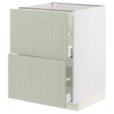 METOD / MAXIMERA Mueble base con cajones, blanco/Stensund menta, 60x60 cm
