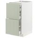 METOD / MAXIMERA Mueble base con cajones interiores, blanco/Stensund menta, 40x60 cm
