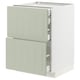 METOD / MAXIMERA Mueble base con cajones interiores, blanco/Stensund menta, 60x60 cm