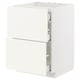 METOD / MAXIMERA Mueble base con cajones interiores, blanco/Vallstena blanco, 60x60 cm