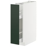 METOD / MAXIMERA Mueble base especiero, blanco/Havstorp verde oscuro, 20x60 cm