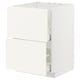 METOD / MAXIMERA Mueble base lavaplatos, blanco/Vallstena blanco, 60x60 cm