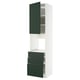METOD / MAXIMERA Mueble para horno empotrado, blanco/Havstorp verde oscuro, 60x60x240 cm
