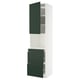 METOD / MAXIMERA Mueble para microondas empotrado, blanco/Havstorp verde oscuro, 60x60x240 cm