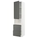METOD / MAXIMERA Mueble para microondas empotrado, blanco/Voxtorp Gris oscuro, 60x60x240 cm