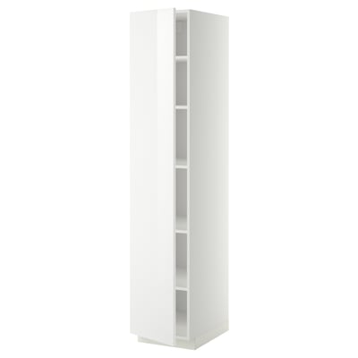 METOD Mueble alto despensero, blanco/Ringhult blanco, 40x60x200 cm
