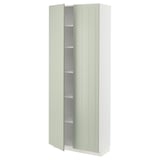 METOD Mueble alto despensero, blanco/Stensund menta, 80x37x200 cm