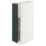 METOD Mueble base con repisas, blanco/Havstorp verde oscuro, 20x60 cm