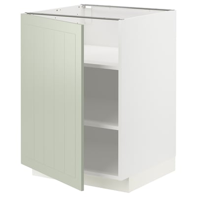 METOD Mueble base con repisas, blanco/Stensund menta, 60x60 cm