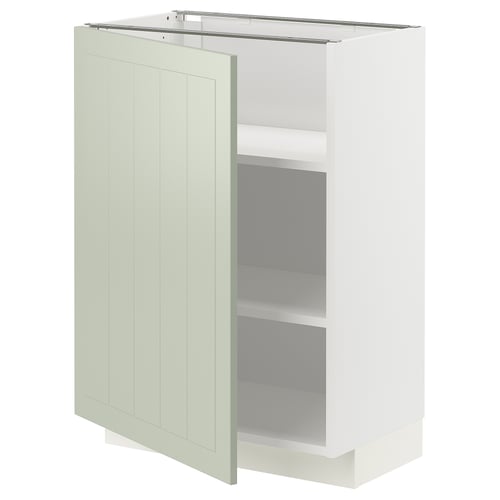 METOD Mueble base con repisas, blanco/Stensund menta, 60x37 cm