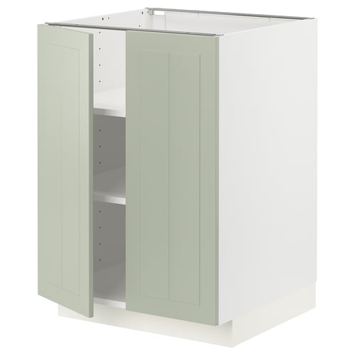 METOD Mueble base con repisas, blanco/Stensund menta, 60x60 cm
