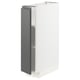 METOD Mueble base con repisas, blanco/Voxtorp Gris oscuro, 20x60 cm