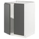 METOD Mueble base con repisas, blanco/Voxtorp Gris oscuro, 60x60 cm