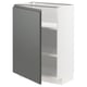METOD Mueble base con repisas, blanco/Voxtorp Gris oscuro, 60x37 cm