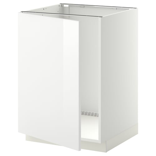 METOD Mueble base para lavaplatos, blanco/Ringhult blanco, 60x60 cm