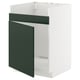 METOD Mueble base para lavaplatos HAVSEN, blanco/Havstorp verde oscuro, 60x60 cm