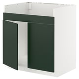 METOD Mueble base para lavaplatos HAVSEN, blanco/Havstorp verde oscuro, 80x60 cm