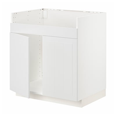 METOD Mueble base para lavaplatos HAVSEN, blanco/Stensund blanco, 80x60 cm