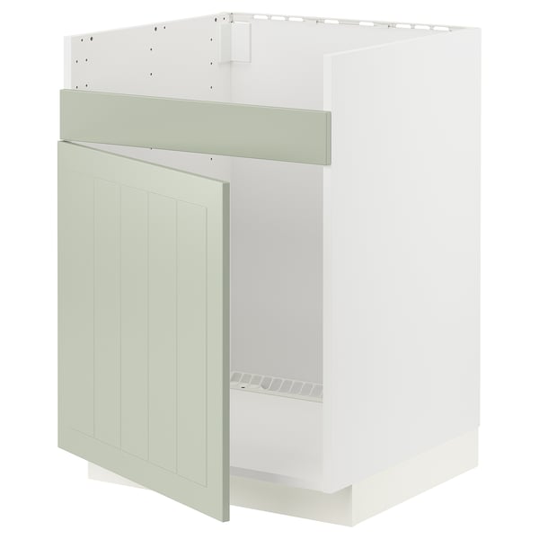METOD Mueble base para lavaplatos HAVSEN, blanco/Stensund menta, 60x60 cm