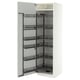 METOD Mueble despensero extraíble, blanco/Aspudden gris claro, 60x60x200 cm
