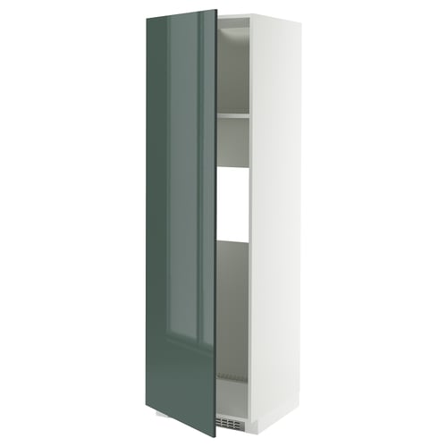 METOD Mueble despensero para refrigerador, blanco/Kallarp, 60x60x200 cm