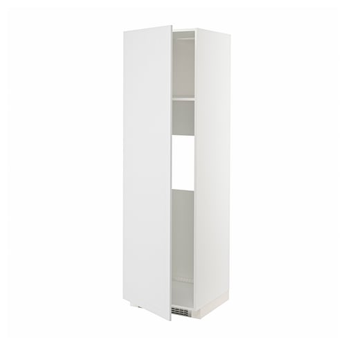 METOD Mueble despensero para refrigerador, blanco/Stensund blanco, 60x60x200 cm
