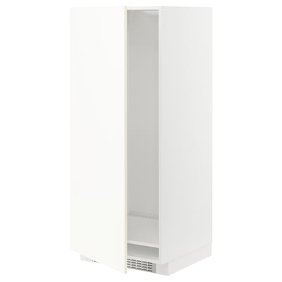 METOD Mueble despensero para refrigerador, blanco/Vallstena blanco, 60x60x140 cm