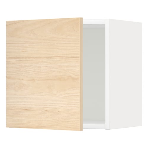 METOD Mueble mural, blanco/Askersund efecto fresno claro, 40x40 cm