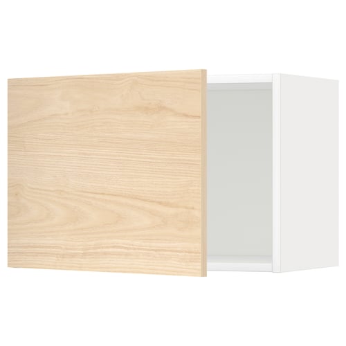 METOD Mueble mural, blanco/Askersund efecto fresno claro, 60x40 cm