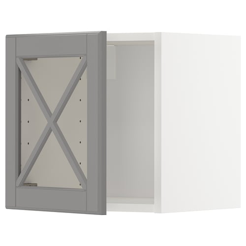 METOD Mueble mural, blanco/Bodbyn gris, 40x40 cm