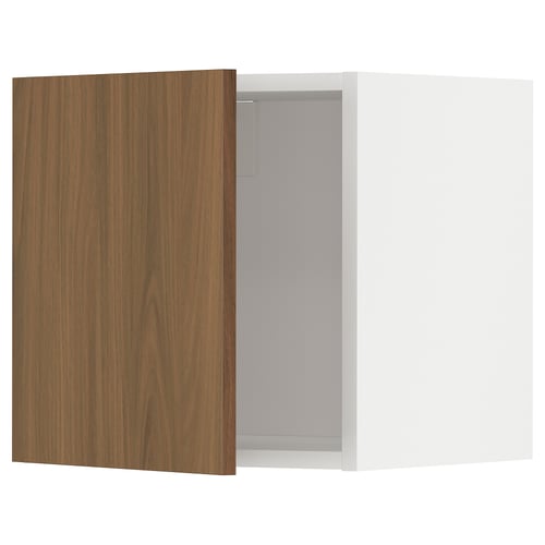 METOD Mueble mural, blanco/Tistorp efecto nogal café, 40x40 cm