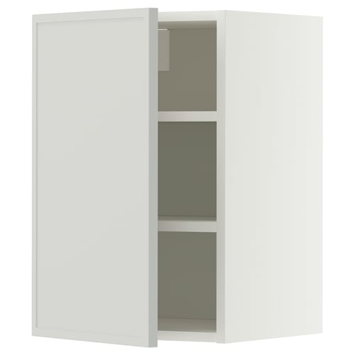 METOD Mueble mural con repisas, blanco/Aspudden gris claro, 40x60 cm