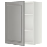 METOD Mueble mural con repisas, blanco/Bodbyn gris, 60x80 cm