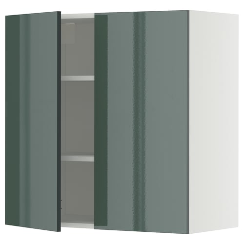 METOD Mueble mural con repisas, blanco/Kallarp, 80x80 cm
