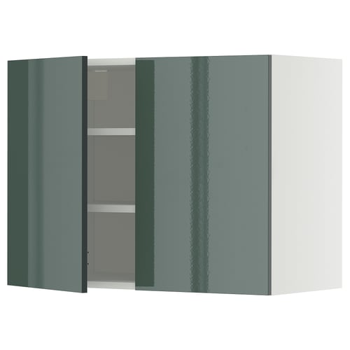 METOD Mueble mural con repisas, blanco/Kallarp, 80x60 cm