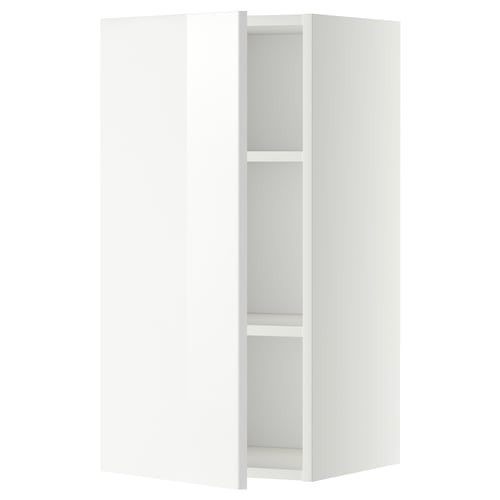 METOD Mueble mural con repisas, blanco/Ringhult blanco, 40x80 cm