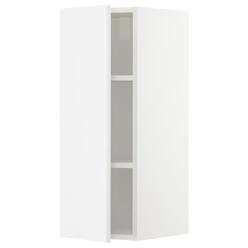 METOD Mueble mural con repisas, blanco/Ringhult blanco, 30x80 cm